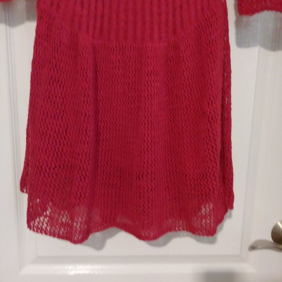 Sundance Womens Red Knit Lined Knee Length Dress 3/4 Sleeve Small - Picture 4 of 16